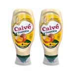 Italia Solutions UK Calve Classica Mayonnaise Squeezy Bottle La Maionese No.1 in Italy, With Free Range Eggs, 430ml, Pack of 2