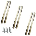 Atom 10.2 inches Stainless Steel Pull Handle | Brass Antique Finish | Office Wardrobe Furniture Kitchen Drawer Cabinet Push Bar, CH04, Pack of 6