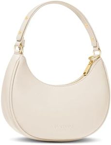 Borsa a mezzaluna da donna - Borsa a mezzaluna in ecopelle con antifurto RFID e tracolla regolabile - Borsa a luna con cerniere dorate e clip anti-borseggio - Borsa a forma di luna per tutti i giorni