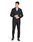 Arrow Men's Polyester Reversible Waistcoat Regular Fit Suit (ARAFSU5523_Black