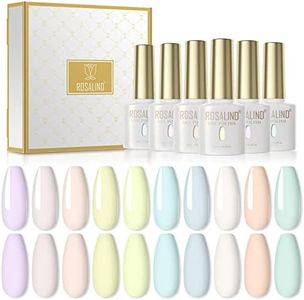 ROSALIND Esmaltes Semipermanentes Pastel De Uñas Colores del Dulces en Gel UV 10pcs Kit De Pintauñas Semipermanentes 6ml Macaron Regalo San Valentin Manicure Kit Pintauñas Gel
