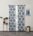 Eclipse Curtains Thermaweave Printed Panel, Aqua, 37x84