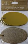 Luxury Oval Tags, Glitter and Foil Design (Gold)