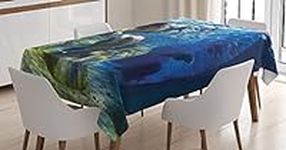 Ambesonne Sea Animals Tablecloth, P