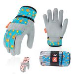 Vgo 2Pairs 3-4 Years Old Kids Gardening,Lawning,Working DIY Gloves(Size KID:XS,2 Color,KID-MF3561)