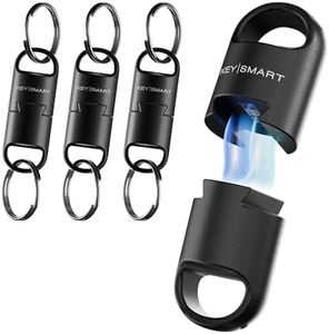 KeySmart MagConnect Pro Magnetic Key Holder for Purse, Key Chains for Car Keys - Detachable Key Ring Quick Release Keychain for Men - Mens Key Chain Rings Heavy Duty Key Ring - Black EDC (3-Pack)