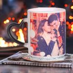 Aousome Personalized Gift Custom Photo Quote Name Wish Ceramic Magic Mug For Birthday Gift, Anniversary Gift Etc 325 Ml (Magic Heart) - Multicolor