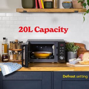Russell Hobbs 20L Microwave – Black Compact Countertop Oven