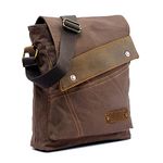 Yimidear® Men's Retro Canvas Bag Messenger Bag Single Shoulder Bag Briefcase (coffee)