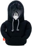 Puffin - The Hoodie Beverage Jacket - 12 oz Insulated Can Cooler - Beer Bottle & Soda Can Insulator, Keep Drinks and Beverages Cold - Black/Pewter