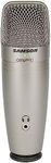 Samson C01U Pro - USB Studio Condenser Microphone with a Headphone Output for Zero-Latency Monitoring - Silver