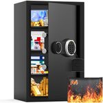 Large Fireproof Safe Box with Fireproof Document Bag, 70L Personal Fireproof Safe with Backlit Keypad, Anti-Theft Security Home Safes for Money Documents Jewelry Valuables
