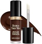 Too Faced Born This Way Super Coverage Multi-Use Concealer | Full-Coverage Hydrating Concealer for Dark Circles & Blemishes with Natural Finish | Hyaluronic Acid & Coconut Water, Ganache, 0.45 Fl Oz