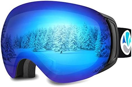 VANRORA Ski Goggles PRO, Frameless Interchangeable Lens Snowboard Goggles 100% UV Protection Anti fog for Men Women Youth