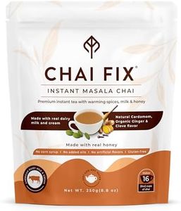 Chai Fix Instant Masala Chai with Milk, Honey and Organic Ginger 16 Servings