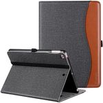 ZtotopCases Case for ipad Air 2/Air 1/ iPad 9.7 Inch 2018/2017(5th/6th generation),Premium leather Business Stand Folio Cover for ipad,Document Card Slots,Smart Cover Auto Wake/Sleep,Denim Black