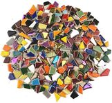 Lanyani Vibrant Broken Ceramic Tiles for Crafts Mosaics,Irregular Polished China Tile Scraps Stained Glass Pieces, Mixed Colors- 2Pounds/0.97 Square Foot