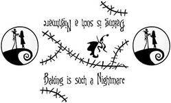 Baking is a Nightmare Vinyl Decal S