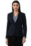 Van Heusen Women's Blazer,Full Sleeves Regular (VWBZCRGBN66997_Navy_XS)