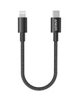 Anker USB C to Lightning Cable New Nylon (1ft, MFi Certified) for iPhone 14/14 Pro/13/13 Pro/12 Pro Max /12/11 /X/XS/XR/ 8 Plus/AirPods Pro, Supports Power Delivery (1ft, Black)