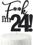 24 Cake Toppers, 24 Birthday Cake T