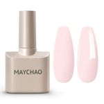 MAYCHAO Pink Gel Nail Polish 1Pc Creamy Pink Gel Polish Soak Off UV LED Light Pink Gel Nail Polish Nail Art Starter Manicure Salon DIY at Home, 0.5 OZ