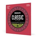 D'Addario Guitar Strings - Classic Nylon Guitar Strings - EJ27N 1/2 Size Classical Guitar Strings - Silver Plated Wrap, Nylon Core, 1/2 Clear Student Nylon Trebles - Normal Tension 1/2 Scale, 1-Pack