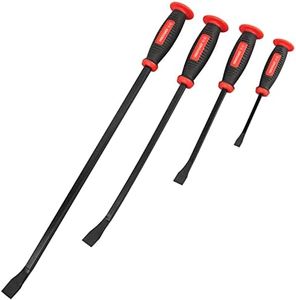 MAXPOWER Pry Bar Set, 4-Piece Heavy Duty Pry Bar with Ergonomic Handles, Includes 8", 12”, 18” & 24”