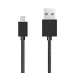 IWIO Black THIN USB 2.0 Micro USB to USB 2.0 SYNC & CHARGE Charging Tangle Proof Cable (1 Meter) compatible with Innokin Coolfire IV Mod