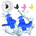 Soft Silicone Swimming Ear Plugs, Waterproof Reusable Silicone Ear Plugs for Swimming Kids and Adults for Swimming, Snorkeling, Showering, Surfing and Bathing(4 Pack)