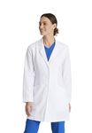 Grey's Anatomy Signature Women's Professional Mid-Length Long Sleeve Lab Coat, White, XL