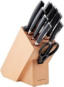 Scanpan Classic 10-Piece Knife Block Set, 42.0 x 19.4 x 16.2 cm Black
