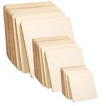 Balsa Wood Sheets - 40Pcs Plywood Sheets Unfinished Blank Thin Wooden Board Sheets, 3 Sizes Basswood Sheets Craft Wood for DIY Woodcraft, Painting, Engraved, Model Making, Pyrography, Wood Burning