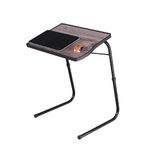 TABLE BUDDY | Adjustable multi position portable folding table mate for dining, workstation, bed trey, work, watch tv, study, outdoor and office furniture (Oak)