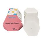 Yosine 200pcs 2 Inch Paper Piecing Paper for Quilting DIY Patchwork Sewing Crafts,Quilting Templates for Quilting Accessories Crafting Tools,Hexagon Quilting Papers