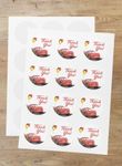 Disney Car Theme- Thankyou Sticker (6 CM/Sticker/Multicolour/24Pcs)