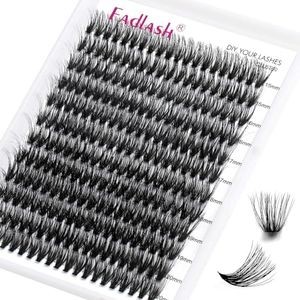 Lash Clusters 240pcs 40D 15-20mm Cluster Lashes Mixed Tray 3D Effect Volume Individual Lashes Cluster Eyelash Extensions Fluffy Soft D Curl DIY Lash Extension Kit at Home (40D-0.07-D,15-20mm)