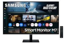 Samsung M7 Series 32 Inch (80 cm) Vision AI Smart Monitor, 4K (3840x2160), in-Built Speaker, Smart TV Apps, AirPlay, 60Hz, 4ms, Wi-Fi, Bluetooth, USB, USB-C, Wireless Display (LS32FM700UWXXL, Black)