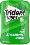 Trident - Vibes - Spearmint Rush Chewing Gum - 6 bottles (240 Pieces) - Sugar-Free Gum