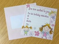 16 x Girls Birthday Invite Party Invitations With Fairy Design