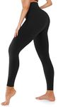 we fleece High Waisted Leggings for Women-Womens Black Workout Leggings Running Tummy Control Yoga Pants (Black, Large-X-Large)