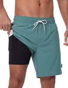 Sixfish Mens Swim Trunks 7 Inch Quick Dry Board Shorts with Pockets