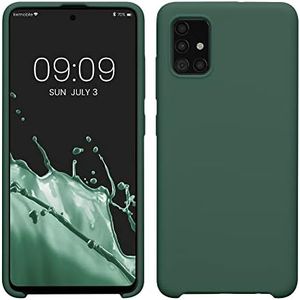 kwmobile Case Compatible with Samsung Galaxy A51 Case - TPU Silicone Phone Cover with Soft Finish - Forest Green