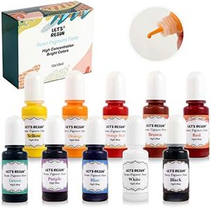 LET'S RESIN Opaque Resin Pigment,10 Colors Epoxy Resin Pigment Paste Each 0.35oz,High Pigmented Coloring Paste,Colorant for Epoxy Coloring,Jewelry,Molds