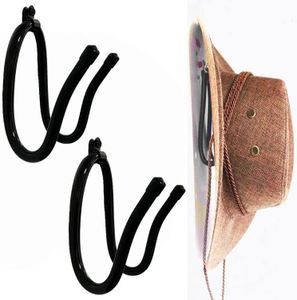 AUXPhome Lot de 2 supports muraux pour chapeaux de cowboy - Facile à installer - Vis incluses - Facilement réglable - S'adapte à n'importe quel chapeau