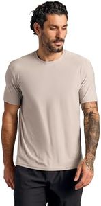 1 Pack, Men's Active Quick Dry Crew Neck T-Shirt, Light Heather Gray, Small