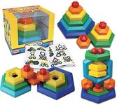 Hexacus Stacking Toy Set with 12 Pieces, STEM Learning Toy