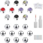 ZS 20Pcs Fake Eyebrow Rings Nose Li