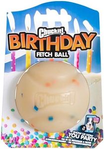 Chuckit! Birthday Fetch Ball, Medium (2.5 Inch Diameter), for Dogs 20-60 lbs, Pack of 1