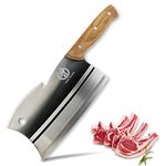 Meat Cleaver Knife Butcher Knife Bone Cutter Multi-Purpose Dual Edges Heavy Duty Kitchen Chopping Knife for Meat Cutting Chinese Chefs Knife with Ergonomic Pearwood Handle With Gift Box - ZENG JIA DAO